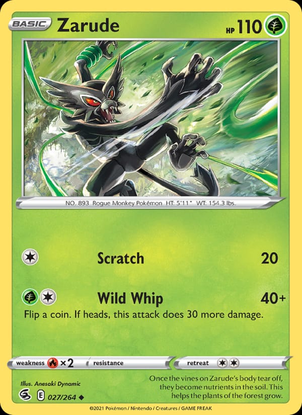 Zarude 027/264 Fusion Strike Pokémon card