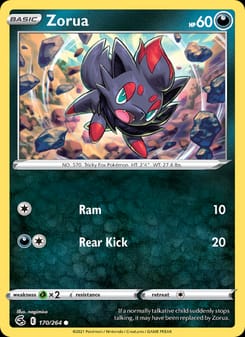 Zorua 170/264 Common – Fusion Strike Pokémon card