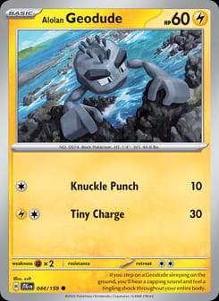 Alolan Geodude 044/159 Common – Journey Together Pokémon card