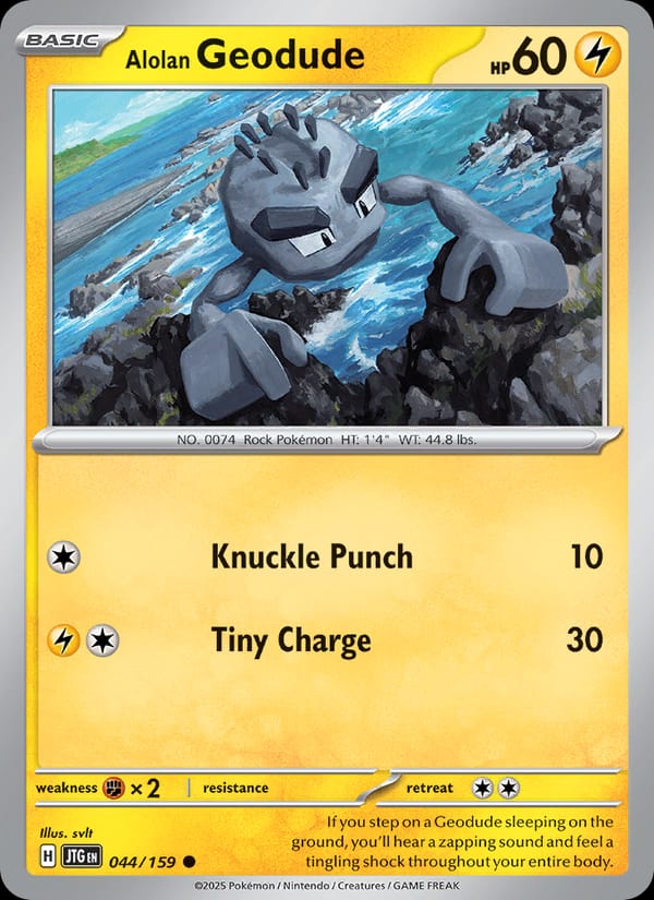 Alolan Geodude 044/159 Journey Together Pokémon card