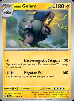 Alolan Golem 046/159 Uncommon – Journey Together Pokémon card