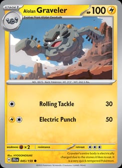 Alolan Graveler 045/159 Common – Journey Together Pokémon card