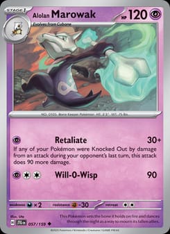 Alolan Marowak 057/159 Uncommon – Journey Together Pokémon card