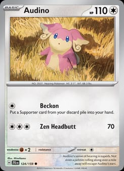 Audino 124/159 Common – Journey Together Pokémon card