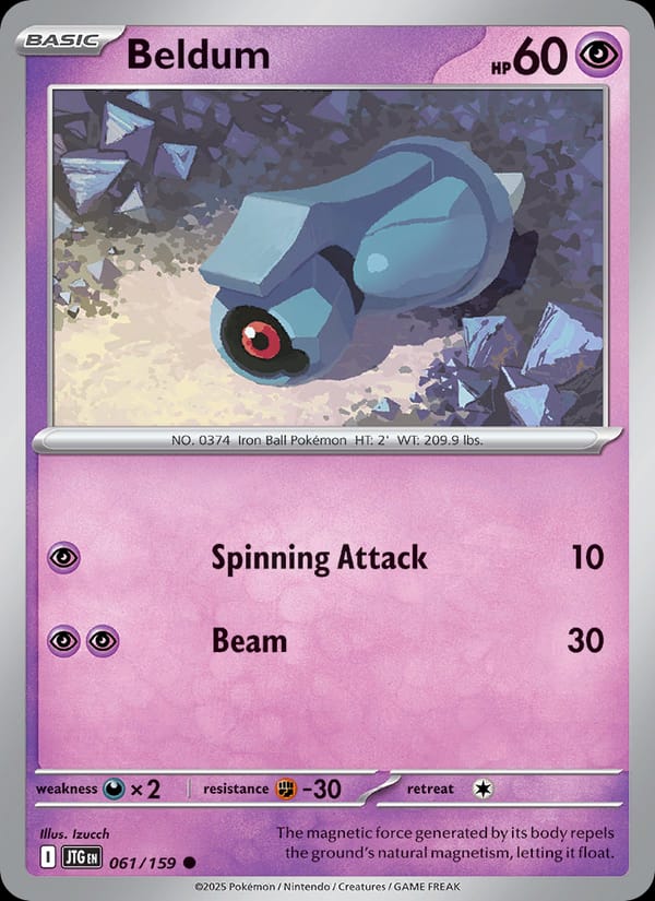 Beldum 061/159 Journey Together Pokémon card
