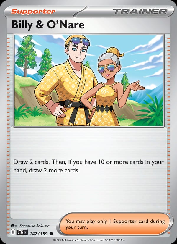 Billy & O'Nare 142/159 Journey Together Pokémon card