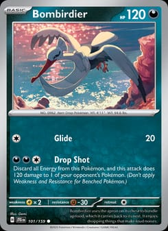 Bombirdier 101/159 Common – Journey Together Pokémon card