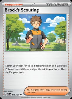 Brock's Scouting 146/159 Uncommon – Journey Together Pokémon card