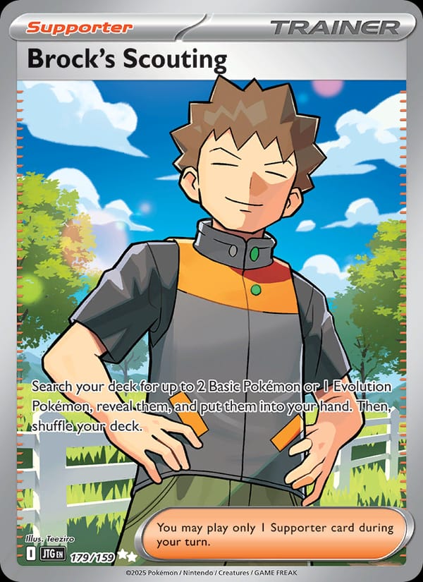 Brock's Scouting 179/159 Journey Together Pokémon card