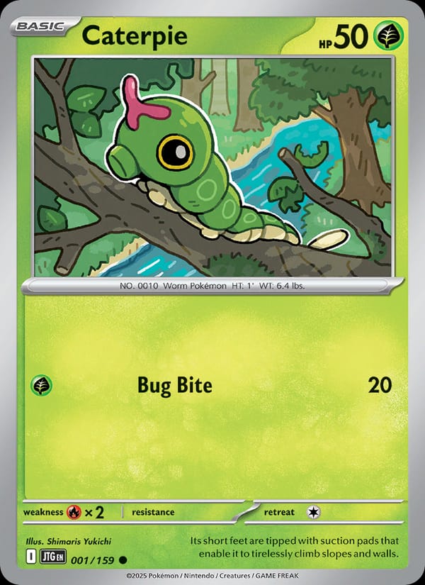 Caterpie 001/159 Journey Together Pokémon card