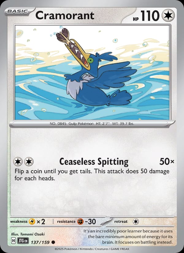 Cramorant 137/159 Journey Together Pokémon card