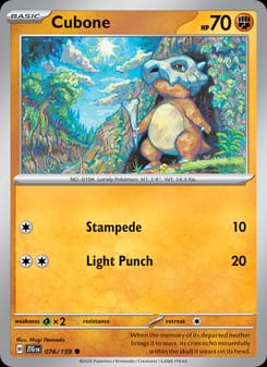 Cubone 076/159 Common – Journey Together Pokémon card