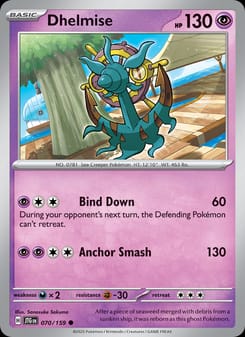 Dhelmise 070/159 Common – Journey Together Pokémon card