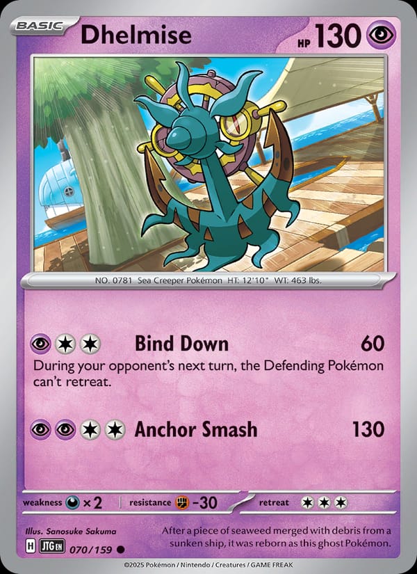 Dhelmise 070/159 Journey Together Pokémon card