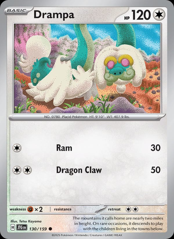 Drampa 130/159 Journey Together Pokémon card