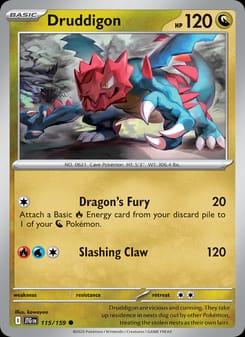 Druddigon 115/159 Common – Journey Together Pokémon card
