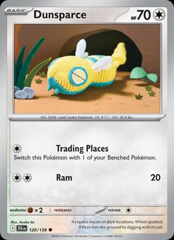 Dunsparce 120/159 Common – Journey Together Pokémon card