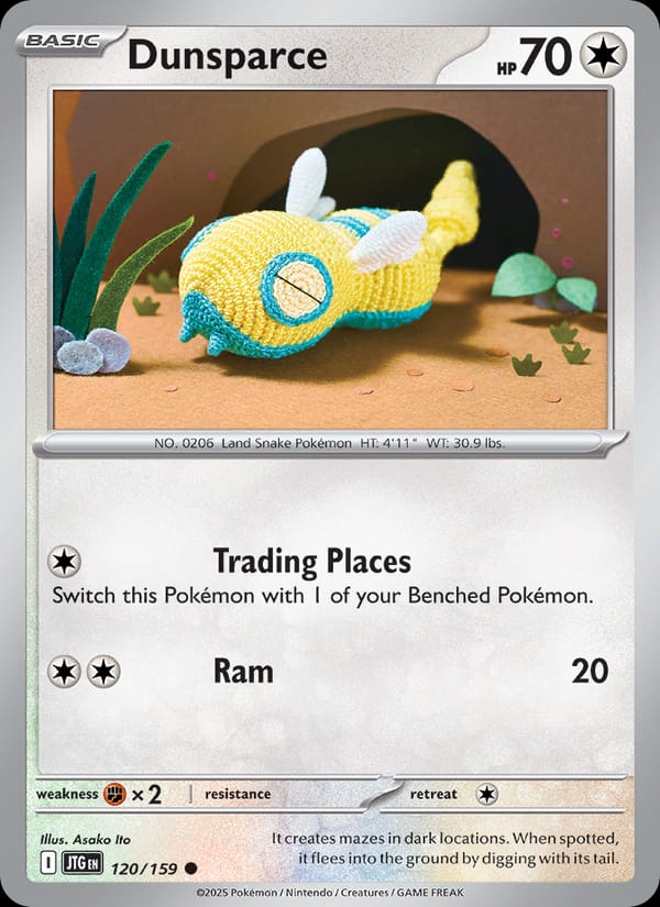 Dunsparce 120/159 Journey Together Pokémon card