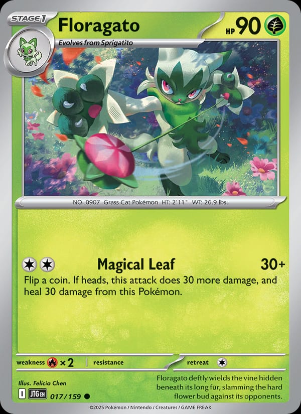 Floragato 017/159 Journey Together Pokémon card