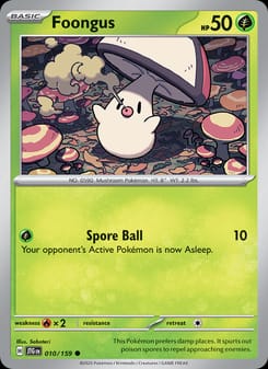 Foongus 010/159 Common – Journey Together Pokémon card