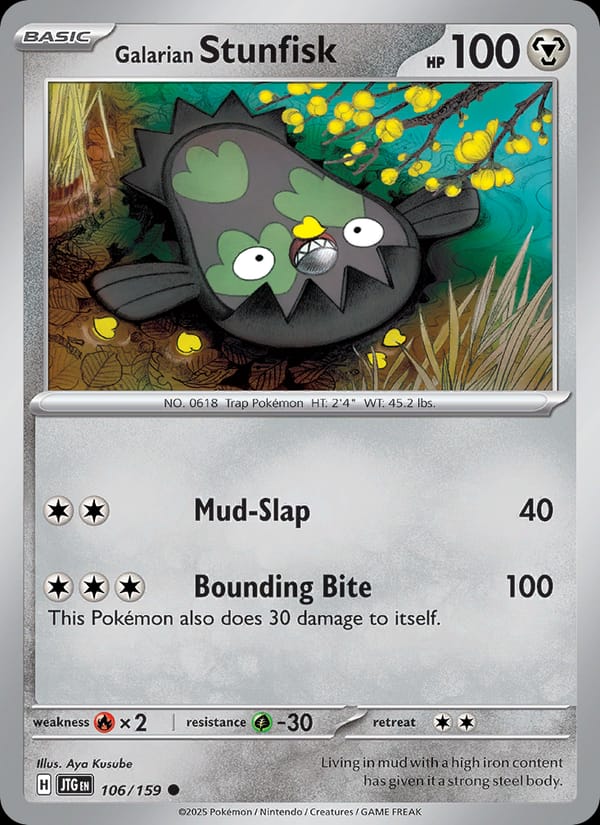 Galarian Stunfisk 106/159 Journey Together Pokémon card