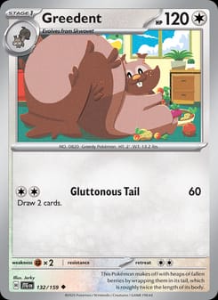 Greedent 132/159 Uncommon – Journey Together Pokémon card