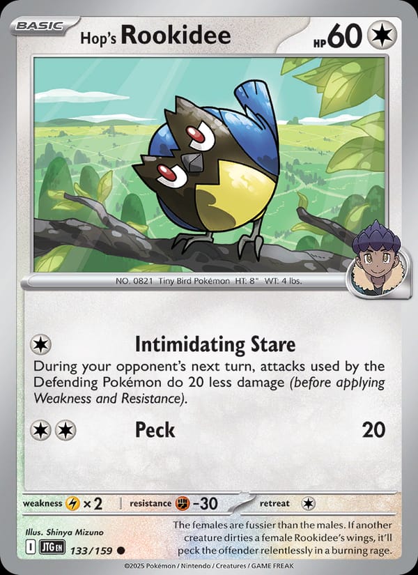 Hop's Rookidee 133/159 Journey Together Pokémon card