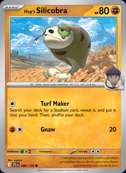Hop's Silicobra 086/159 Common – Journey Together Pokémon card
