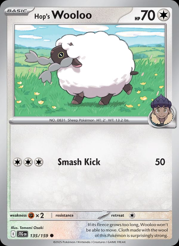 Hop's Wooloo 135/159 Journey Together Pokémon card
