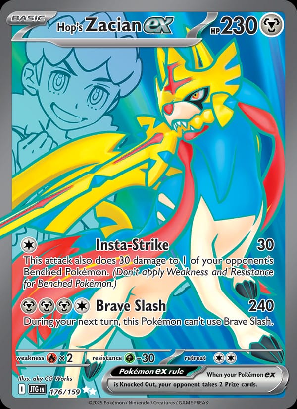 Hop's Zacian ex 176/159 Journey Together Pokémon card
