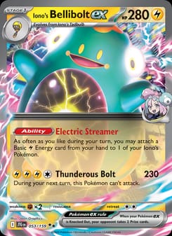 Iono's Bellibolt ex 053/159 Double Rare – Journey Together Pokémon card