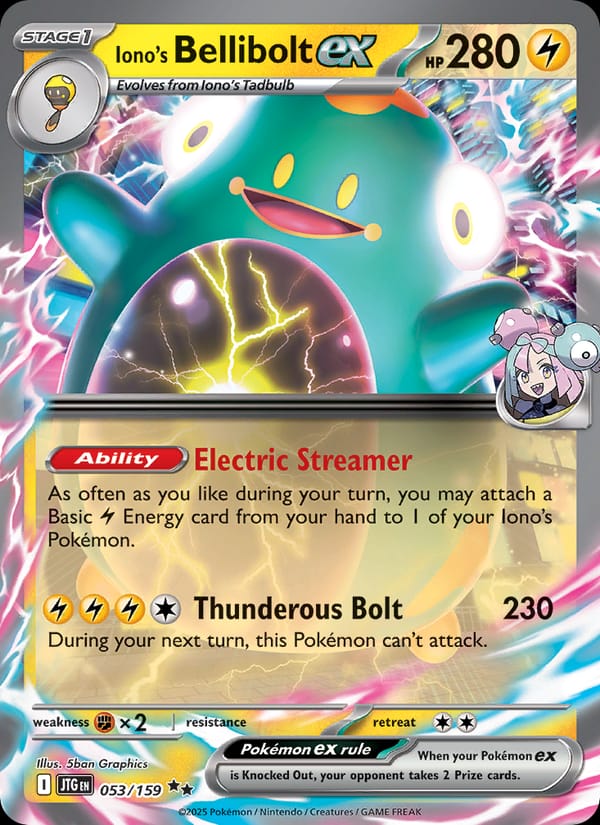 Iono's Bellibolt ex 053/159 Journey Together Pokémon card