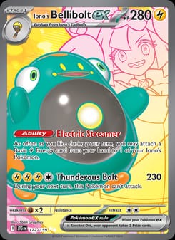 Iono's Bellibolt ex 172/159 Ultra Rare – Journey Together Pokémon card