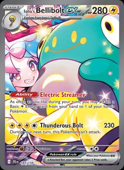 Iono's Bellibolt ex 183/159 Special Illustration Rare – Journey Together Pokémon card