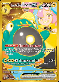 Iono's Bellibolt ex 188/159 Hyper Rare – Journey Together Pokémon card