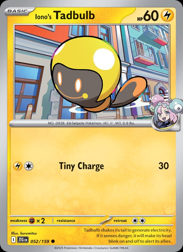 Iono's Tadbulb 052/159 Journey Together Pokémon card