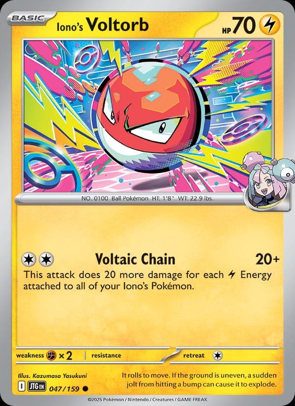 Iono's Voltorb 047/159 Journey Together Pokémon card