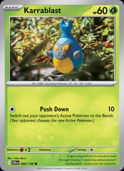Karrablast 009/159 Common – Journey Together Pokémon card