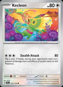 Kecleon 122/159 Common – Journey Together Pokémon card