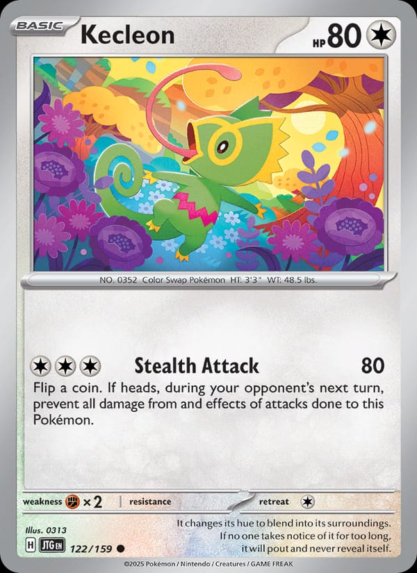 Kecleon 122/159 Journey Together Pokémon card