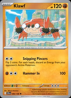 Klawf 090/159 Uncommon – Journey Together Pokémon card
