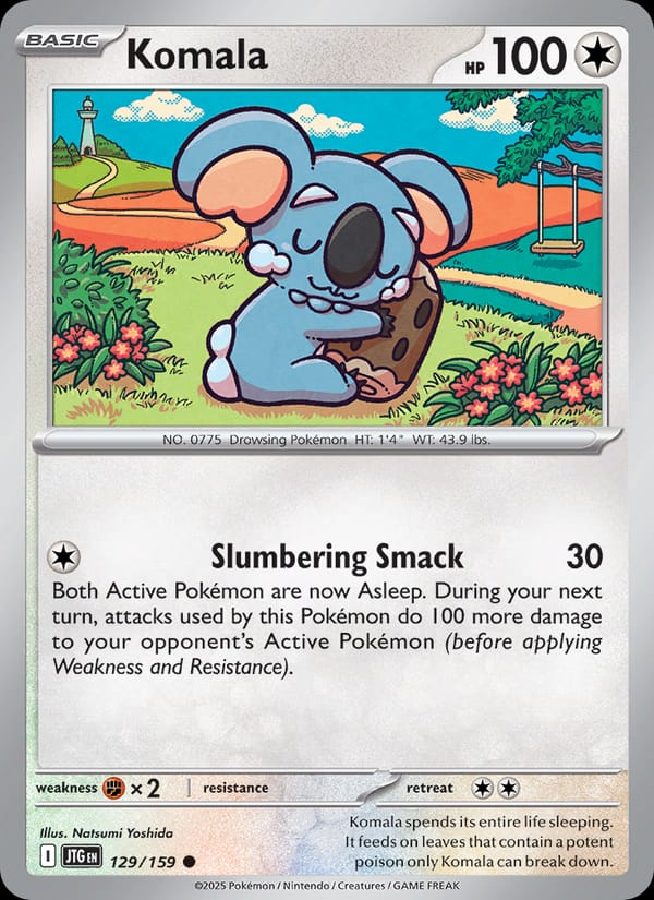 Komala 129/159 Journey Together Pokémon card