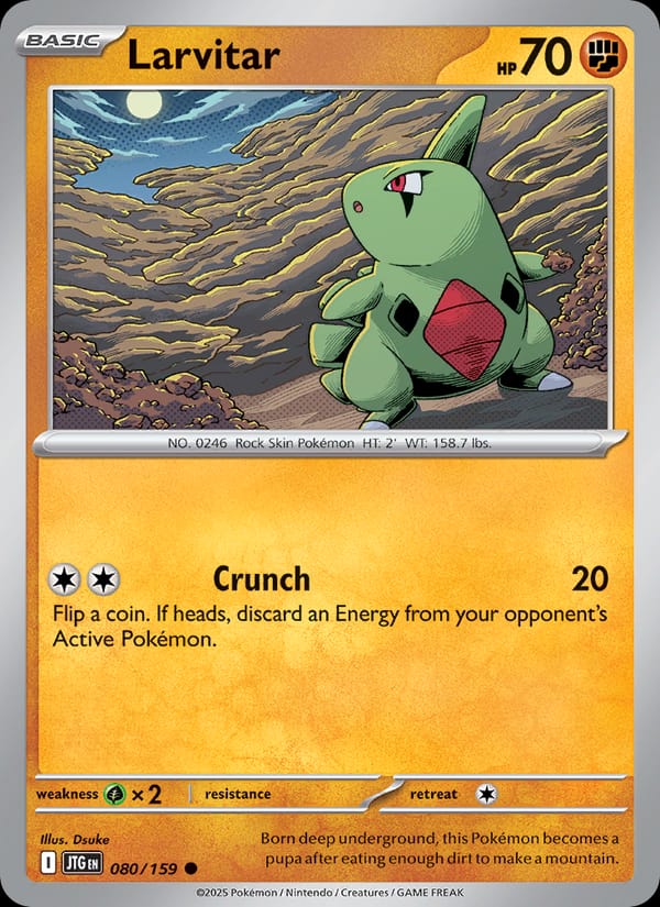 Larvitar 080/159 Journey Together Pokémon card