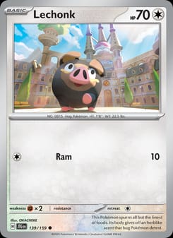 Lechonk 139/159 Common – Journey Together Pokémon card