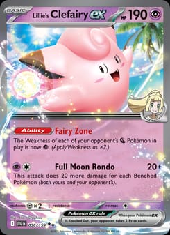 Lillie's Clefairy ex 056/159 Double Rare – Journey Together Pokémon card