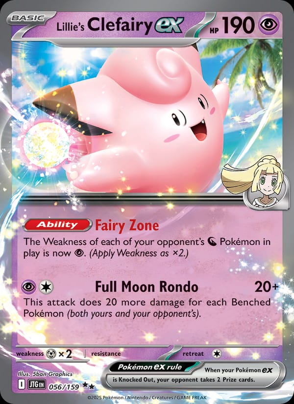 Lillie's Clefairy ex 056/159 Journey Together Pokémon card