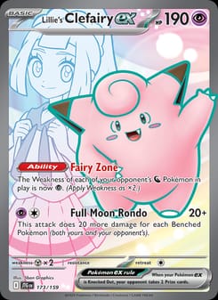 Lillie's Clefairy ex 173/159 Ultra Rare – Journey Together Pokémon card