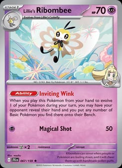 Lillie's Ribombee 067/159 Rare – Journey Together Pokémon card