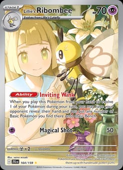 Lillie's Ribombee 164/159 Illustration Rare – Journey Together Pokémon card