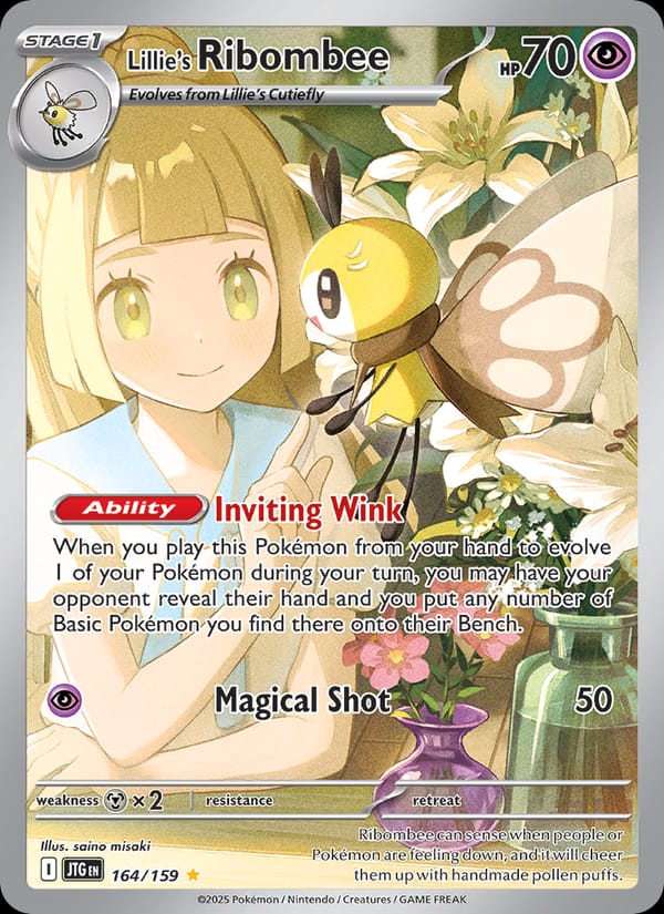 Lillie's Ribombee 164/159 Journey Together Pokémon card